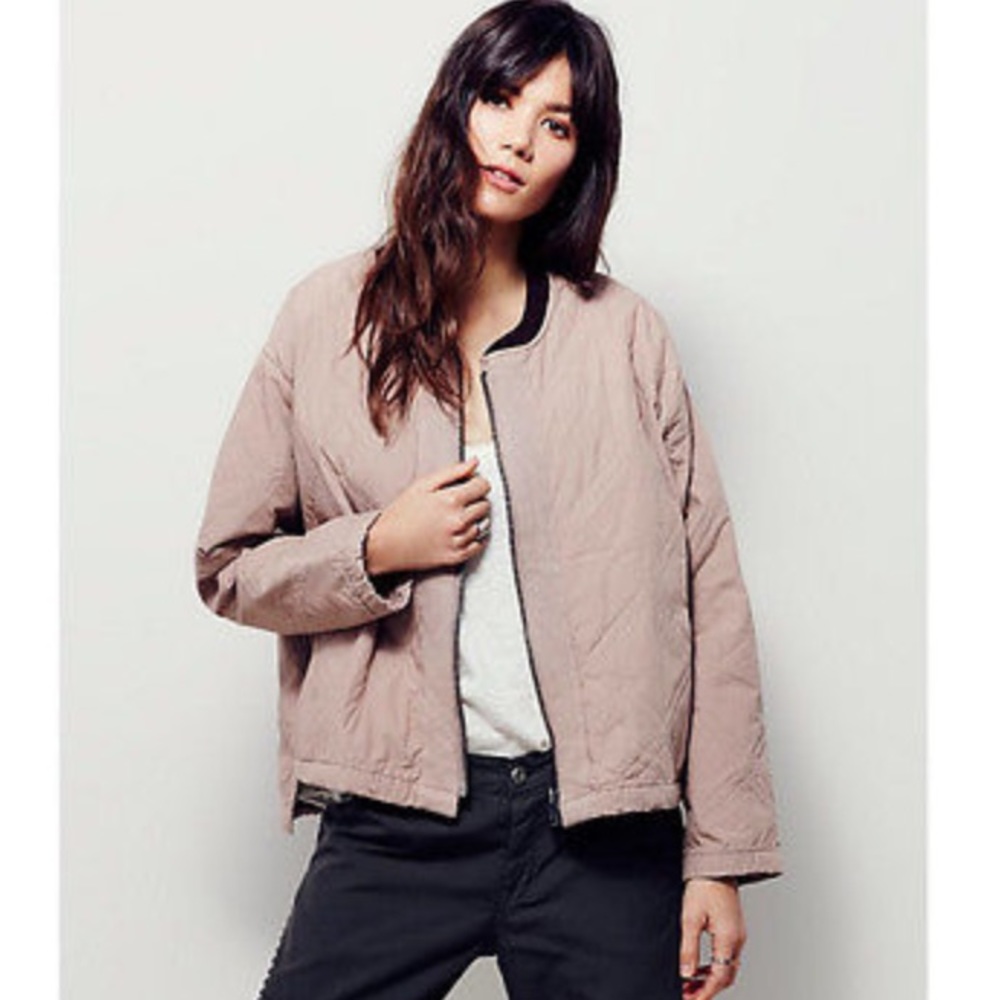 Free People Quilted Bomber